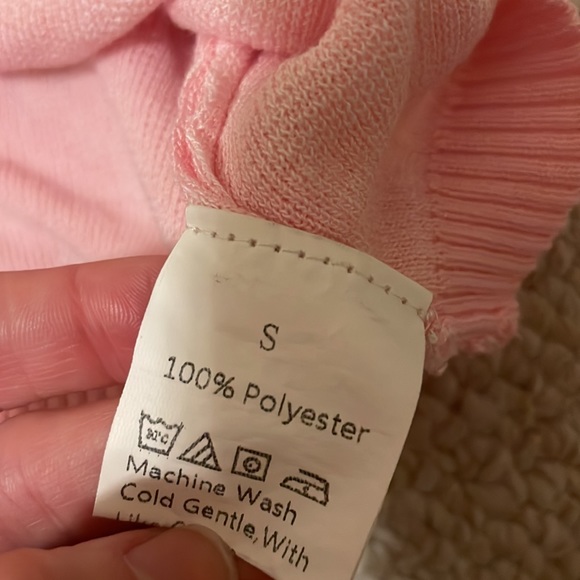 Light Pink Polka-Dot Tank/Crop Top - Picture 3 of 4